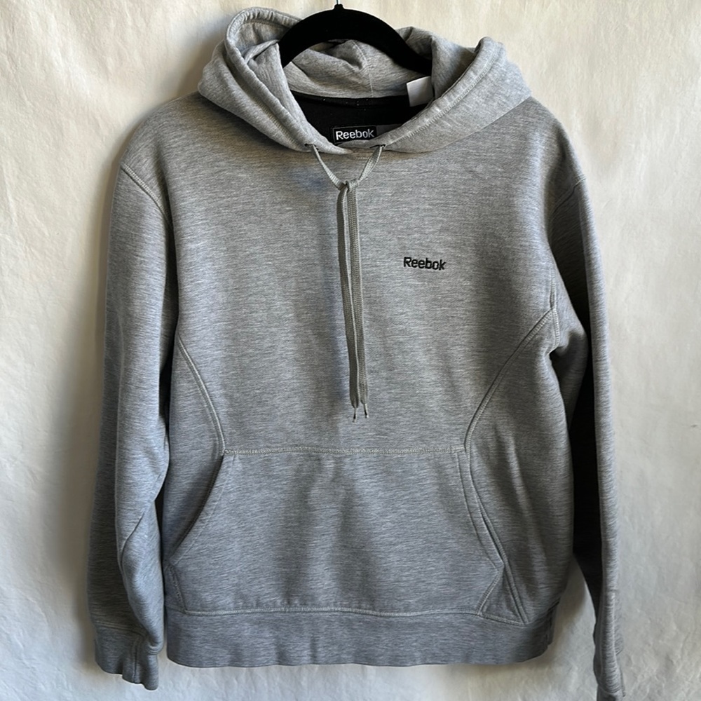 Reebok gray kangaroo pocket hoodie, size S